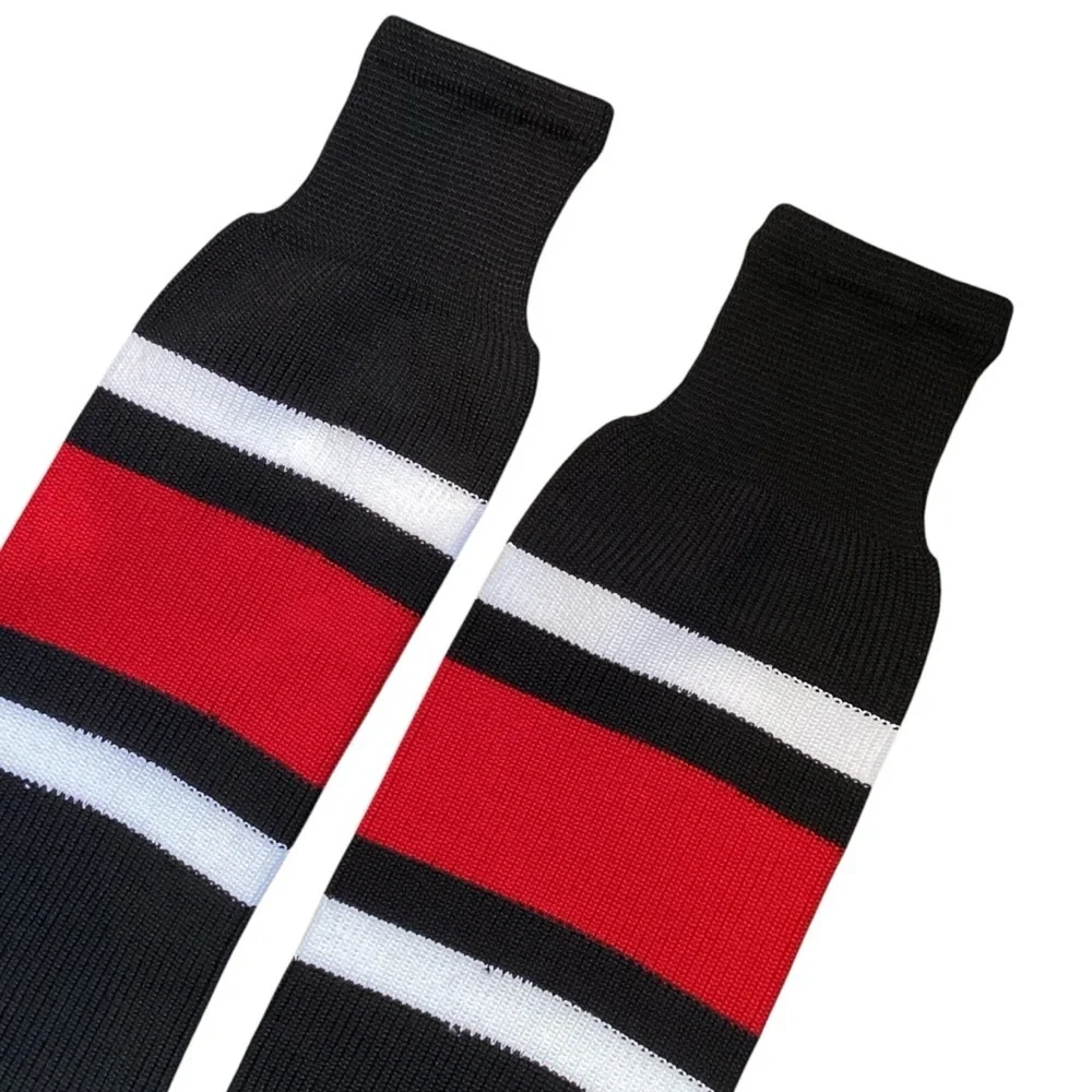 Trenway Textiles Ribbed Knit Northwestern Pro‎ Style Hockey Hose Socks Adult NEW